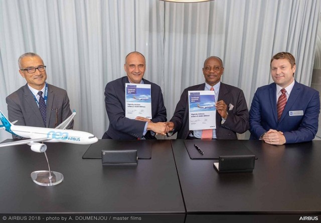 Hadi Akoum, Vice-President Sales Africa and Indian sub-Ocean Customer Affairs / Eric Schulz, Chief Commercial Officer Airbus / Ephraim Bagenda, Chief Executive Officer of Uganda Airlines / John Kelly, Senior Vice-President Customers, Rolls-Royce Civil Aerospace