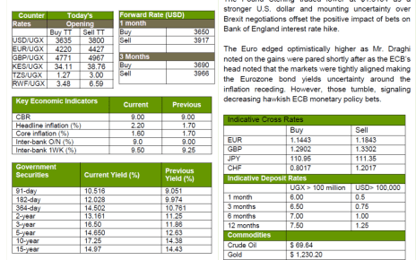 interbank and corporate sector demand for foreign currency weakens shilling
