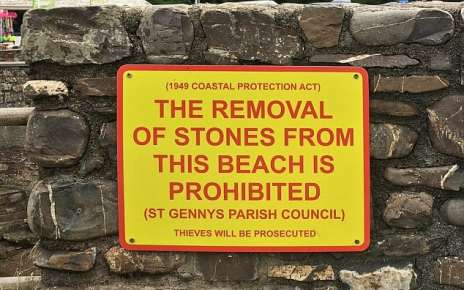 The case emerged after complaints that beach visitors are being ‘aggressively’ threatened with prosecution for taking stones home from Crackington Haven.