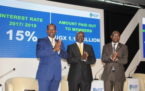 The National Social Security Fund (NSSF) yesterday announced an interest payout of 15 per cent on members’ savings for the financial year 2017/2018.