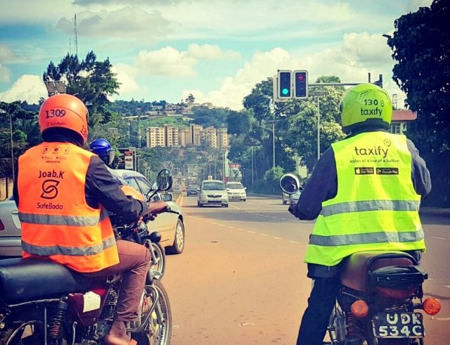 The riders invaded Taxify offices in Kampala demanding the company's explanation of why their bonuses were not reflecting on the system.