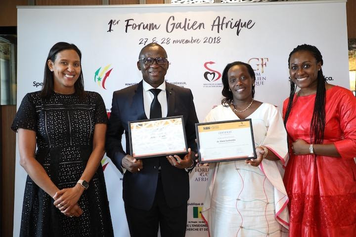 "Minister of Health of Rwanda, Dr. Diane Gashumba and Minister of Health of Burkina Faso support the launch the pan African "No to NTDs" movement at the first Galien Forum Africa"