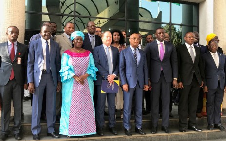 Jean Claude Brou, President of the ECOWAS Commission, Vice President of the ECOWAS Commission Finda Koroma, the Nigerian Ministry of Power, Works and Housing and Chairman of the Ministerial Steering Committee for the Abidjan-Lagos Corridor Highway Development Program, Babatunde Raji Fashola, attended the ceremony, which took place in Abuja, Nigeria.