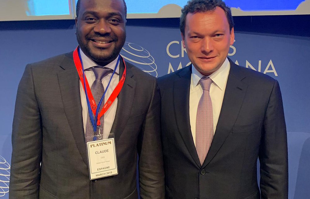 James Claude, GVG CEO with Pierre Emmanuel Quirin, CEO Crans Montana For...