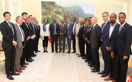 The delegation includes representatives of Denmark, Norway, Sweden, Finland, Switzerland, the UK and the European Union.