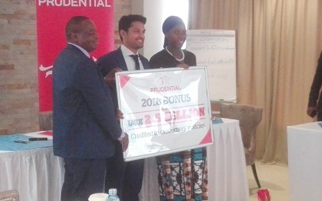 Prudential Uganda has announced that it will payout Ush2.5billion on its clients’ savings for the year 2018, which is a 67% (Ush1 billion) increase over what it paid out in 2017.