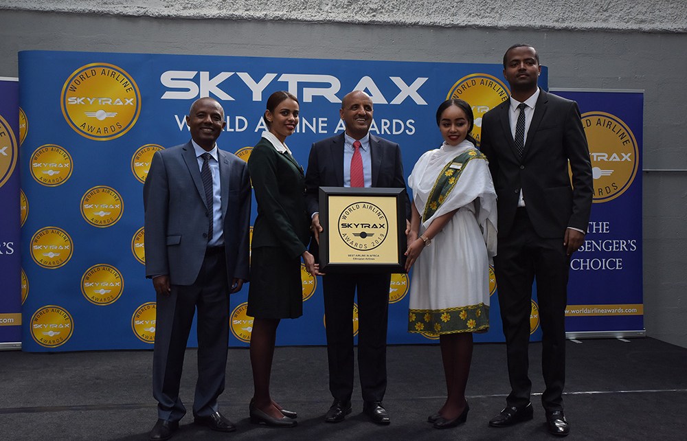 Ethiopian Airlines Group, has been voted the ‘Best Airline in Africa’ for the third consecutive year at the Skytrax 2019 World Airlines Awards