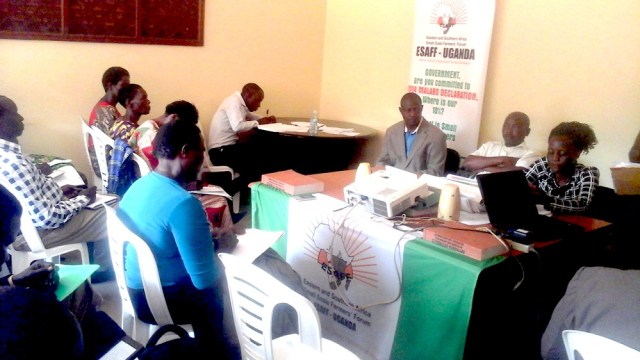 The Farmers’ Budget Dialogue that was organized by the Eastern and Southern Africa Small Farmers Forum( EASFF ) Uganda chapter an organization that brings together small holder farmers in Uganda.