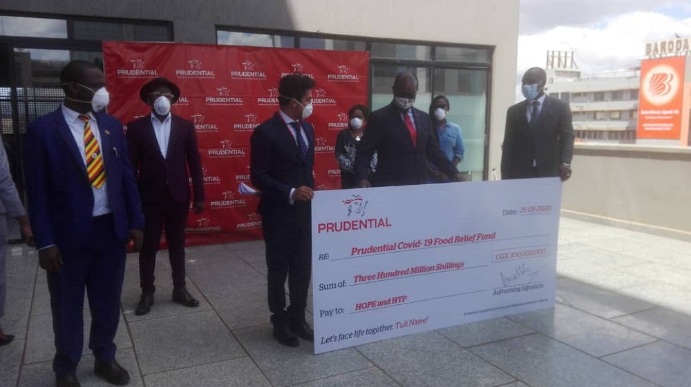 Prudential, which provides long-term protection and investment opportunities to Ugandans through innovative and affordable life assurance products, has this morning donated Ush300million towards the COVID -19 food relief.