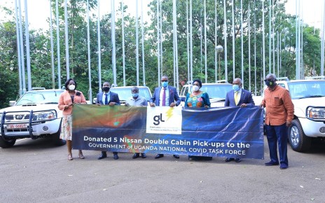 Great Lakes Energy Company (GLE), the investors of Kabulasoke Solar Power Plant, in Kabulasoke has handed over five brand new Nissan Double Cabin Pick-ups worth 134,300 US Dollars (Shs 507m).