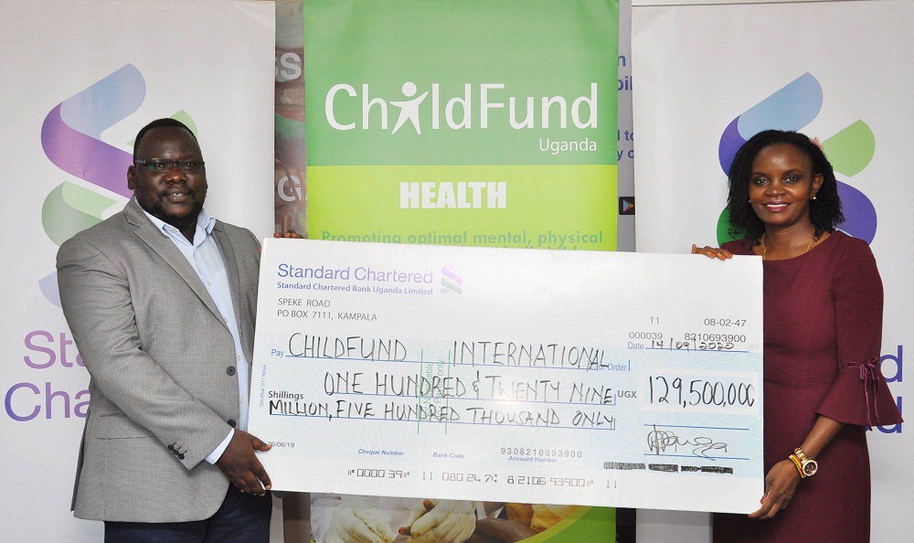 ChildFund Uganda Country Program has received UGX 129 million from Standard Chartered Bank Uganda towards the ongoing response to COVID19 prevention for Kampala Metropolitan Area in the divisions of Rubaga, Makindye, Nakawa and parts of Wakiso district.