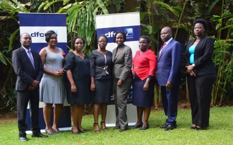 Members of the Women in Business Council with some of dfcu bank management